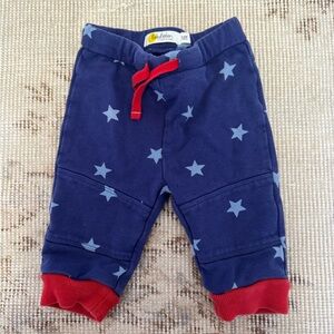 Baby Boden Blue Baby Pants with Red Accents size 3-6m